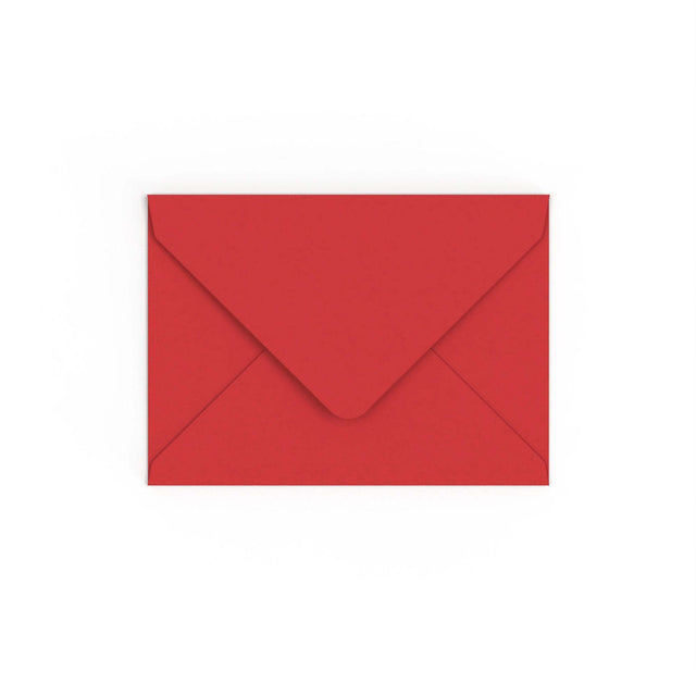 Cherry Red British Made Gummed V-Flap Envelope (133 x 184mm)