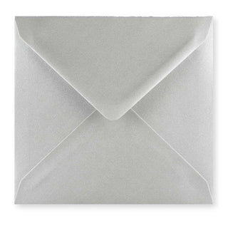 Metallic Silver Gummed V-Flap Greeting Card Envelope (155 x 155mm)