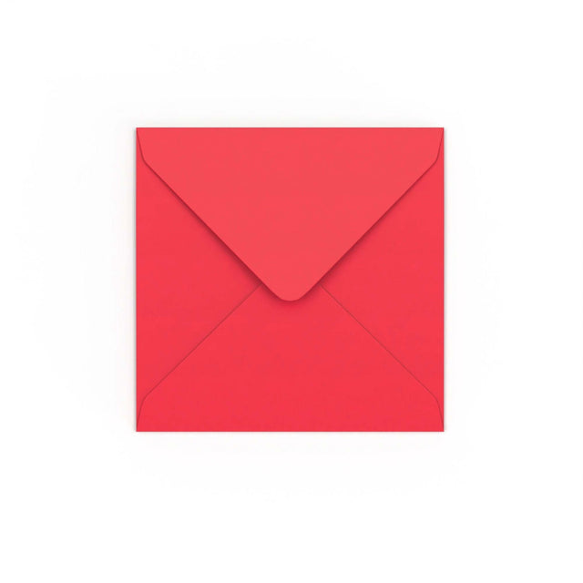 Bright Red Gummed V-Flap Envelope (130 x 130mm)