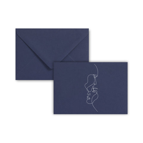 Wedding Envelopes (Love Design) Dark Blue 114 x 162 mm (C6)