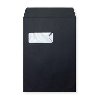C4 Black Luxury Peel & Seal Envelope (324 x 229mm)