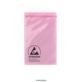 Pink Anti-Static ESD Grip Seal Bags