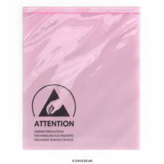 Pink Anti-Static ESD Grip Seal Bags