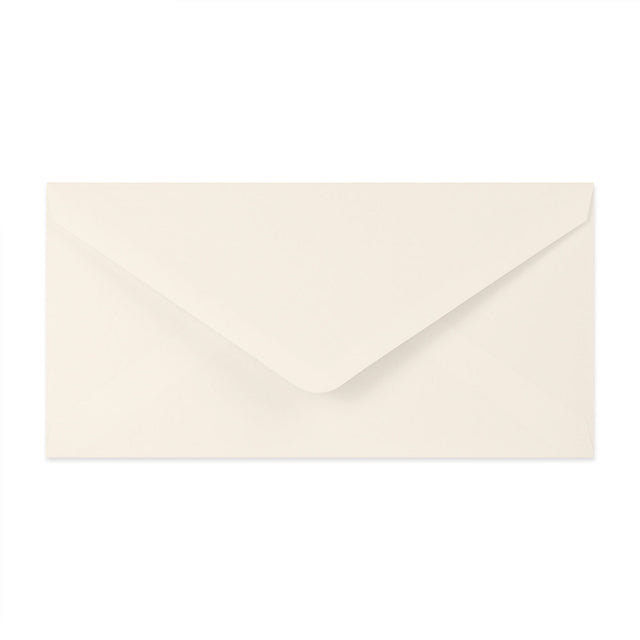 Paper Lined Envelopes Ivory + White Fancy Paper 110 x 220 mm (DL)