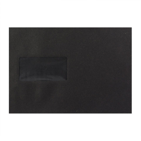C5 Black Peel & Seal Coloured Envelope (162 x 229mm)