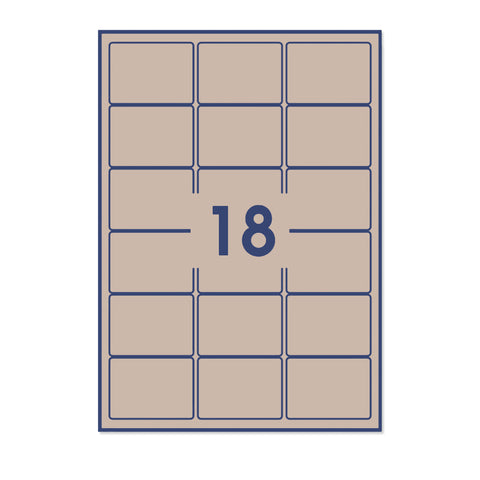 Rectangle Adhesive Labels Fleck 62 x 42 mm (18 labels)
