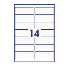 Rectangle Adhesive Labels Diamond White 99 x 38 mm (14 labels)