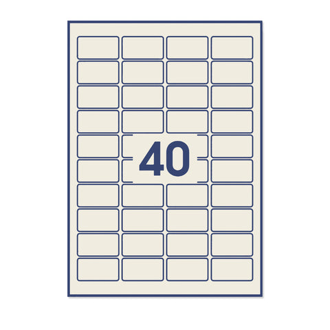 Rectangle Adhesive Labels White 46 x 25 mm (40 labels)