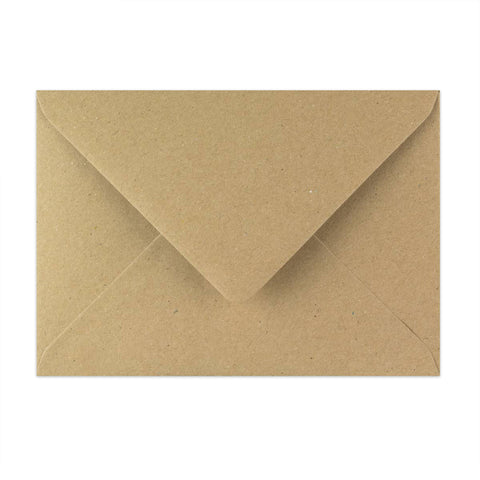 Kraft V-Flap Gummed Envelopes 110 Gsm Fleck 125 x 175 mm (B6)