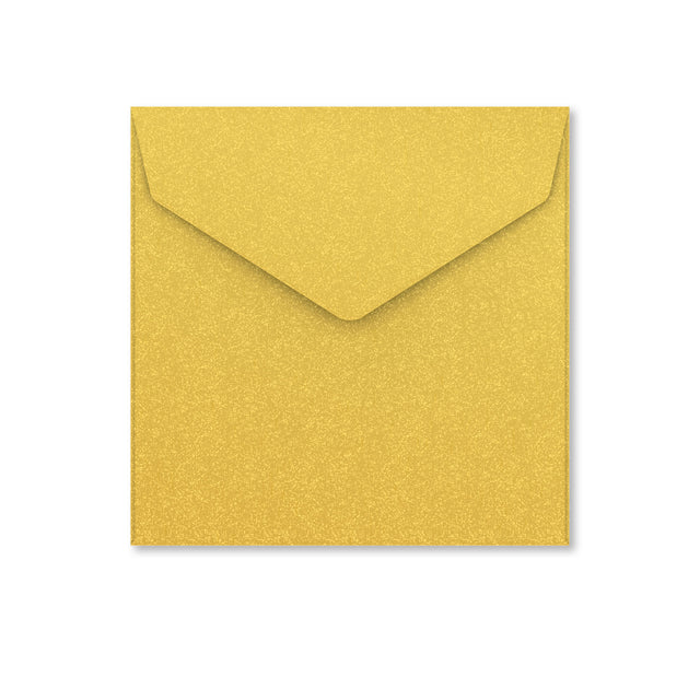 V-Flap Peel and Seal Envelopes Gold 155 x 155 mm