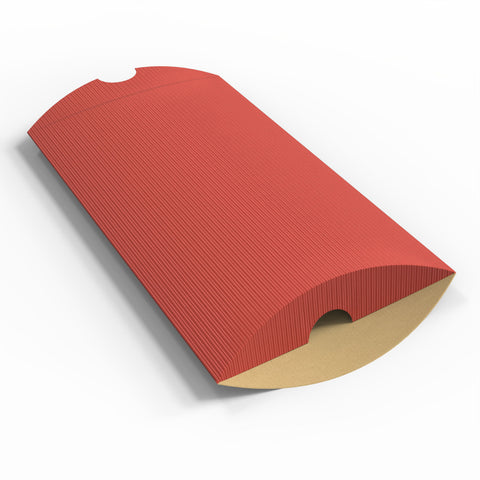 Corrugated Pillow Boxes Red 229 x 162 mm (C5)