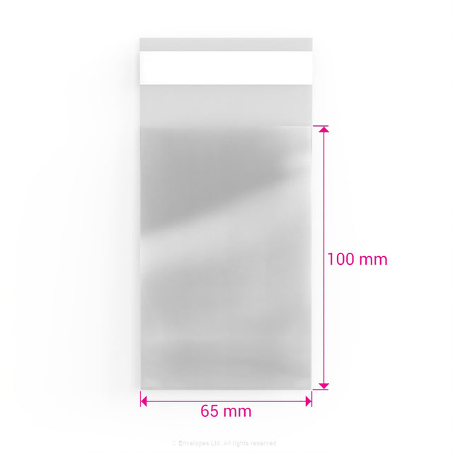 Cello Bags (Non-Header) Clear 100 x 65 mm