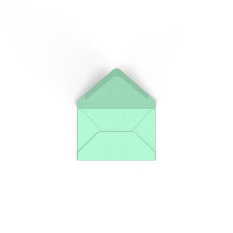 Jade Green British Made Gummed V-Flap Envelope (62 x 94mm)