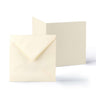 Hammered Cards & Envelopes Pack Ivory 155x155 mm + 145x145 mm