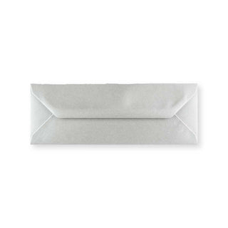 Metallic Silver Gummed V-Flap Envelope (80 x 215mm)