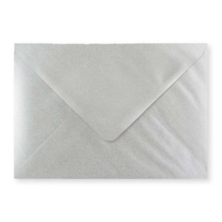 C5 Metallic Silver Gummed V-Flap Greetings Envelope (162 x 229mm)