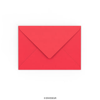 114x162mm Bright Red 120gsm Gummed V Flap Wallet