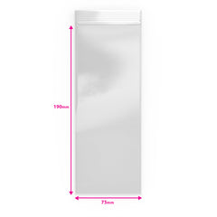 Grip Seal Bags Clear 190 x 75 mm