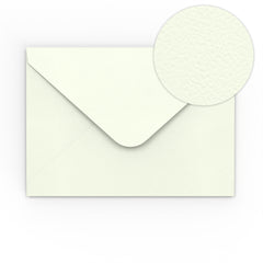 Milk White Hammered paper envelopes