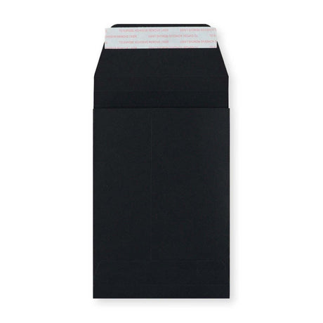 C6 Black Peel & Seal Gusset Envelope (114 x 162 x 25mm)