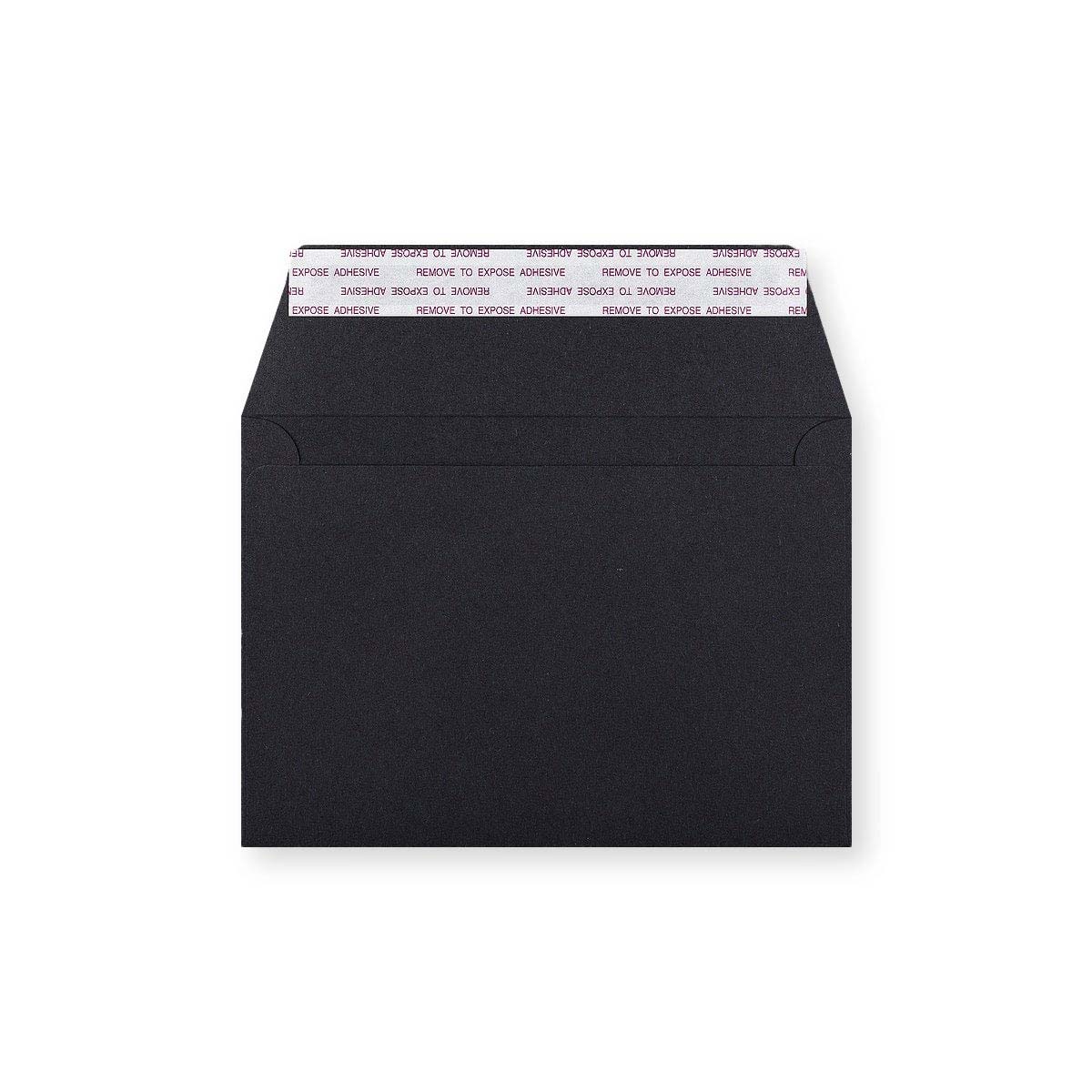 C6 Black Luxury Peel & Seal Envelope (114 x 162mm)