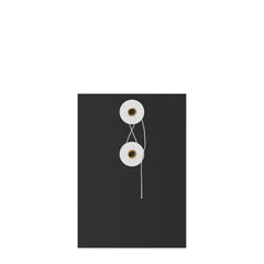 Coloured envelopes with string and washer closure Black + White 162 x 114 mm (C6)