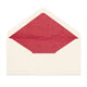 Paper Lined Envelopes Ivory + Red Fancy Paper 110 x 220 mm (DL)