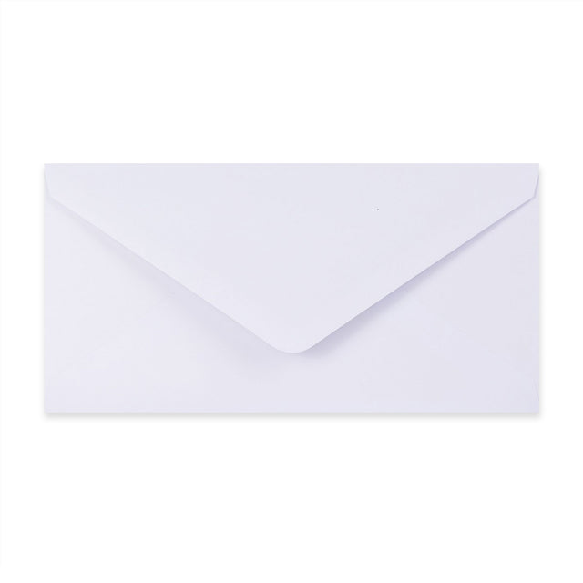 Paper Lined Envelopes White + White Fancy Paper 110 x 220 mm (DL)